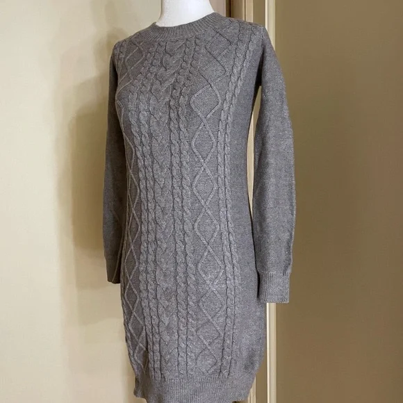 knee length dresses for ladies Long Sleeve Backless Sweater Dress – Charming Charlie main image 1